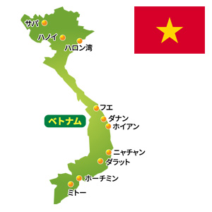 ベトナムの地図